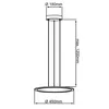 A technical drawing of a pendant lamp with dimensions indicated. Produktbild-Vorschau