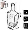 Bottiglia in vetro KADAX per tintura 500 ml con tappo Anteprima dell’immagine prodotto 2