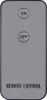 A remote control with two buttons and text. Produktbild-Vorschau