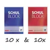 SPARPACK BRUNNEN Schulblock A4 10x liniert + 10 x kariert - Produktbild-Vorschau 1