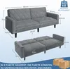 Yaheetech 2 Sitzer Sofa Couch mit Schlaffunktion, 159cm Produktbild-Vorschau 7