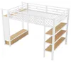Lit mezzanine 140 x 200 cm avec armoire, éclairage LED et Voir les images du produit 8