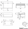 Wandwaschbecken TWG71 - Mineralguss - Weiß matt - mit Produktbild-Vorschau 5