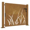 vidaXL Gartentor 100x100 cm Cortenstahl Gras-Design Produktbild-Vorschau 1