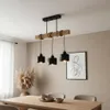 MasterLED Hängelampe 3-flammig E27 Loft design – Echtholz Produktbild-Vorschau 4