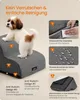 Feandrea Hundetreppe, 2 Stufen, Cord mit Querstreifen, Produktbild-Vorschau 3