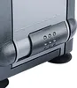 A close-up view of a pump's control panel and hinge. Voir les images du produit