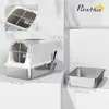 Kuweta dla kota PawHut z pokrywą, stal nierdzewna, kuweta Podgląd zdjęcia produktu 3