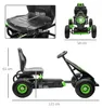 HOMCOM Gokart, dětské vozítko s pedály, šlapací autíčko, Náhled obrázku produktu 3