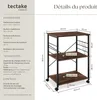 Chariot de service Rugby 65,5x45,5x88,5cm - Bois foncé Voir les images du produit 6