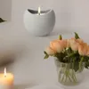 Satz Von 3 Mini-Keramik-Kerzenhalter, Kerze Brennen Produktbild-Vorschau 4