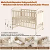 Merax Lit bébé 60x(120-160)cm, Rallongeable Lit à barreaux, Voir les images du produit 8