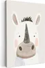 Leinwand Bilder 40x60 cm - Kinder Beige - Rhinozeros, Produktbild-Vorschau 1