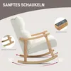 HOMCOM hojdacie kreslo, ergonomické hojdacie kreslo, kreslo Náhľad obrázku produktu 4