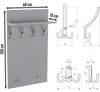 AKKE Betonový šatní panel MAXI - ALU háčky ŠxV: 60x120 cm Náhled obrázku produktu 8