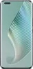 A front view of a smartphone with a light green background and a swirling pattern on the screen. Podgląd zdjęcia produktu