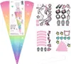 URSUS Schultüten Bastelset Easy Line Rainbow Einhorn Produktbild-Vorschau 2