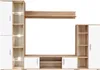 vidaXL Parete TV con luci LED rovere Sonoma e bianco Anteprima dell’immagine prodotto 1