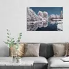 DEQORI Glasbild Echtglas 90x60 cm 'Stille Wasser' Wandbild Produktbild-Vorschau 3
