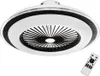 Plafón s ventilátorom okrúhly Ø60cm čierny / biely LED 48W Náhľad obrázku produktu 1