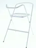 A white metal table stand against a white background. Náhled obrázku produktu