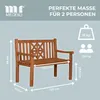 Gartenbank Sailor Teak 120 cm Massivholz natur wetterfest Produktbild-Vorschau 8