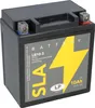 A product shot of a motorcycle battery. Voir les images du produit