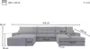 MOEBLO Wohnlandschaft DENVER U – Eckcouch aus Cordstoff Produktbild-Vorschau 7