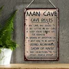 Blechschild Spruch 40x30cm Man cave my cave my rules Produktbild-Vorschau 3