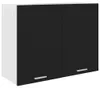 vidaXL Nástenná skrinka Lyon Black 80x31x60 cm Materiál na Náhľad obrázku produktu 7
