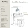 tectake® Schminktisch 75 x 40 x 143 cm Produktbild-Vorschau 7