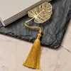 Lesezeichen Monstera Leaf Metall Gold Quaste + Dekorative Produktbild-Vorschau 2