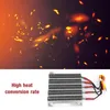 A heating element with wires and text overlayed on a background of sparks and flames. Podgląd zdjęcia produktu