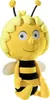 A plush toy bee sitting against a white background. Produktbild-Vorschau