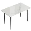 FATIVO Esszimmertisch Marmor 120x70x76 cm – Skandinavischer Produktbild-Vorschau 12