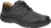 A black leather shoe on a white background. Anteprima dell’immagine prodotto