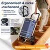 ACXIN, ľahký nákupný vozík z hliníka, 3 kolesá, modrej Náhľad obrázku produktu 5
