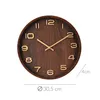 Braun Nachahmung Holz Wanduhr rund 30,5 cm Produktbild-Vorschau 11