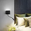 Applique da Parete in Metallo Nero, Lampada LED con Braccio Anteprima dell’immagine prodotto 4