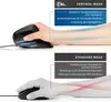 Comparison of a vertical mouse and a standard mouse, showing hand and arm positioning and potential strain. Produktbild-Vorschau