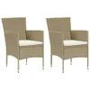 vidaXL Chaises de jardin 2 pcs. Poly rotin beige Voir les images du produit 8