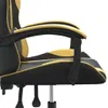 Gaming-Stuhl Drehbar Schwarz und Golden Kunstleder Produktbild-Vorschau 7
