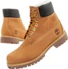 A pair of tan Timberland boots with black and white trim, shown from a slightly angled perspective. Produktbild-Vorschau