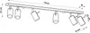 Deckenleuchte RING 6L weiß 6xGU10 10W Stahl 16x6x118cm Produktbild-Vorschau 4