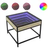Couchtisch mit Infinity-LED Sonoma-Eiche 50x50x41 cm Produktbild-Vorschau 1