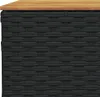 vidaXL 7-tlg. Garten-Sofagarnitur mit Kissen Schwarz Poly Produktbild-Vorschau 7