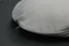 Kissenbezug rund 50 cm weiß Leinenoptik Kissenhülle Produktbild-Vorschau 3