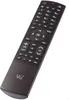 A black remote control with buttons and a logo is shown against a white background. Náhľad obrázku produktu