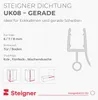 STEIGNER Duschtürdichtung UK08 80 cm (1 Stk.) Transparent - Produktbild-Vorschau 3