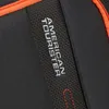 A close-up shot of a black fabric with the 'AMERICAN TOURISTER' logo embroidered in white. Produktbild-Vorschau